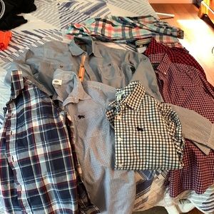 Lot of 7 boys Oxford (button up) dress shirts, size 10/12, excellent condition!